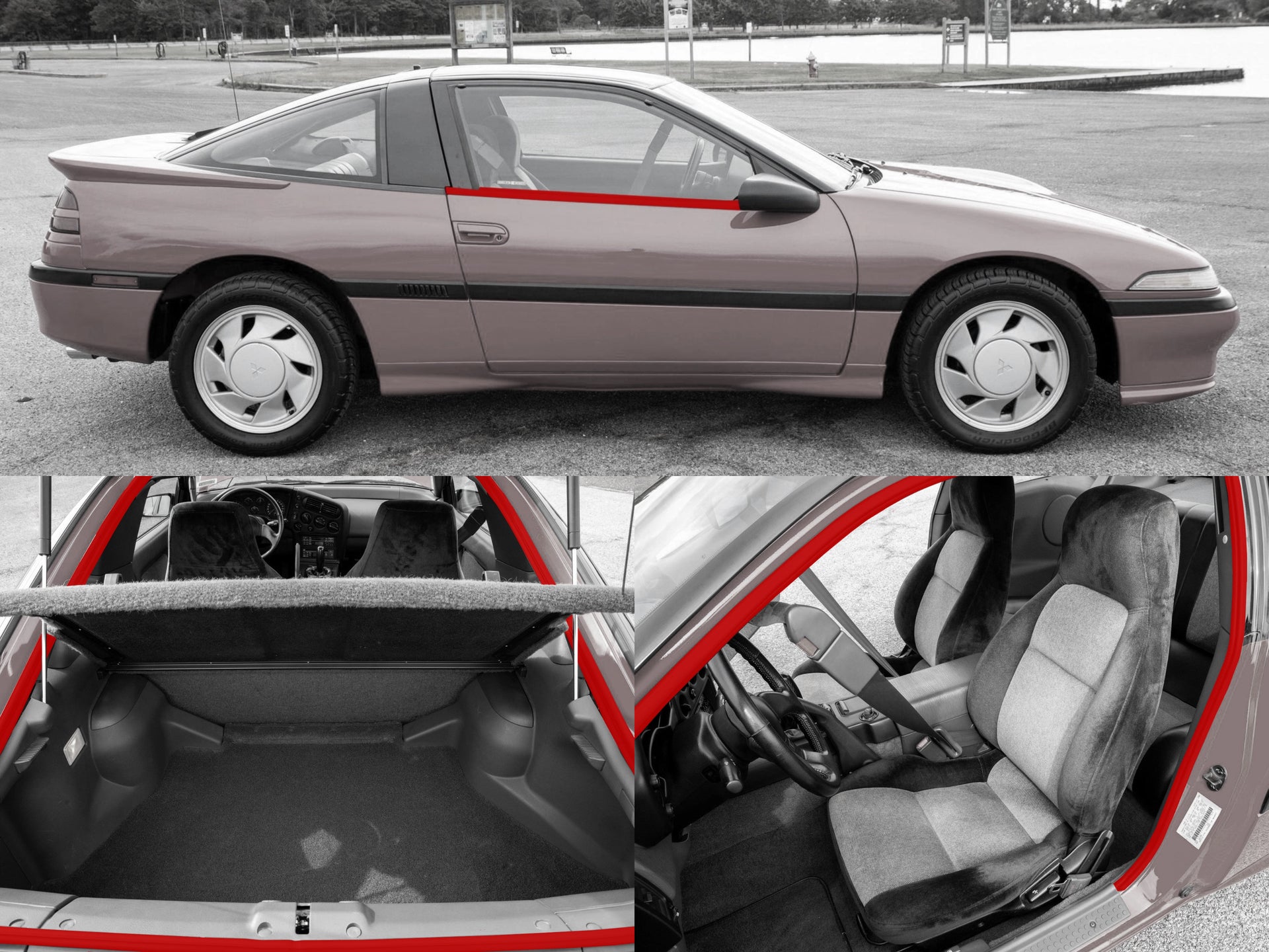 Mitsubishi Eclipse DSM 1G Strip Kit inc Door Weather Strip (Body Side + Exterior) & Trunk Weather Strip